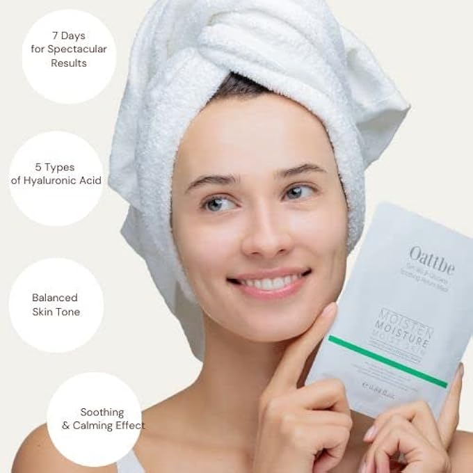 Oattbe SYN BIO BETA GLUCAN 7 PACK PREMIUM KOREAN SHEET MASKS - INSTANTLY HYDRATING FACE MASKS WITH 5 TYPES OF HYALURONIC ACID AND ANTIOXIDANTS - Image 2